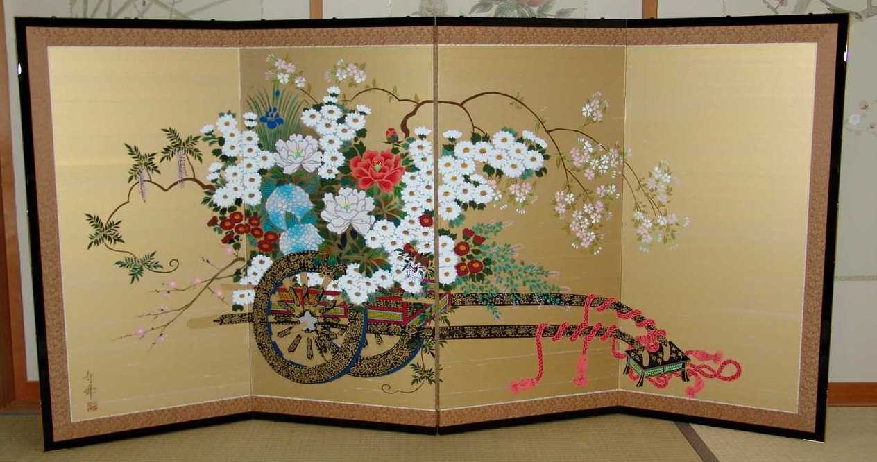 Japanese Byobu Screen / Japanese Folding Screen for sale